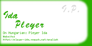 ida pleyer business card